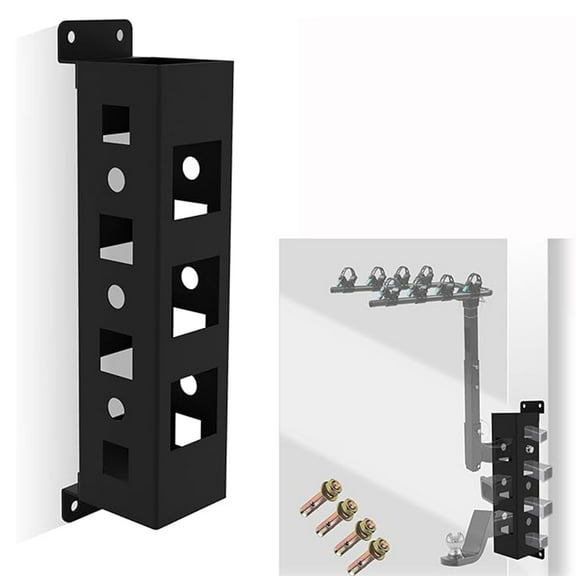 VANROUG Heavy Duty Wall Mount Hitch Receiver, 1/1.25"/2" Receiver Hitch Holder, Hitch Storage Base, The Rack Collector Holds 500 lbs-7 Hitch Storage Mount