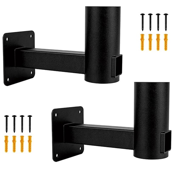 VANROUG 2 3/8 Inch Durable Slip Fitter Adapter, 90 Degree Wall Mount L-Shape Bracket, Tenon Adaptor with 8 Screws