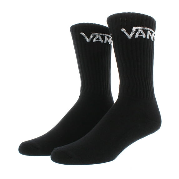 VANS 3pk Classic Crew Socks Sport Skate Skateboard Sox BMX - Black