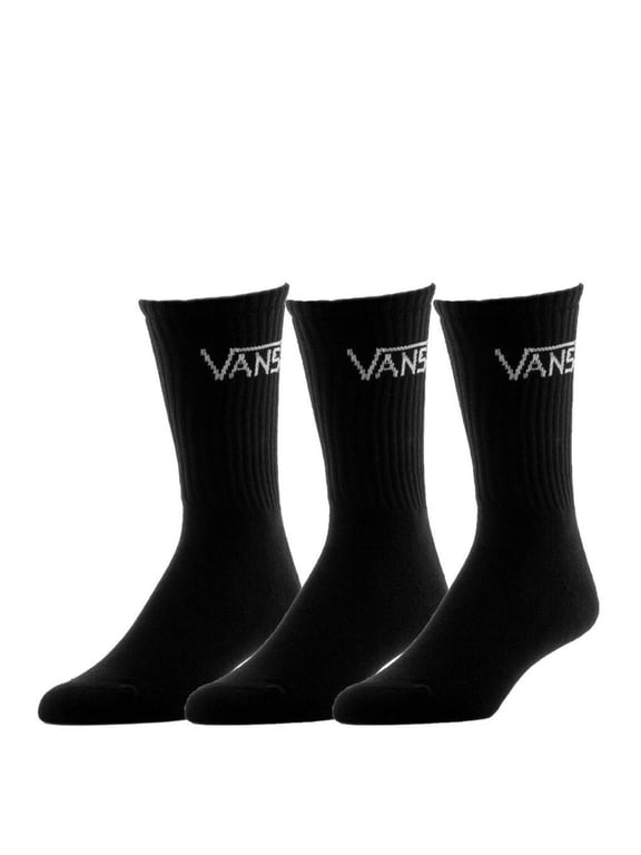 3pk Classic Crew Socks Sport Skate Skateboard Sox BMX - Black