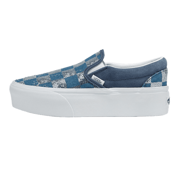 VANS FU CLASSIC SLIP-ON STACKFORM Sneakers (AHU) Glimmer Check Vintage Indigo