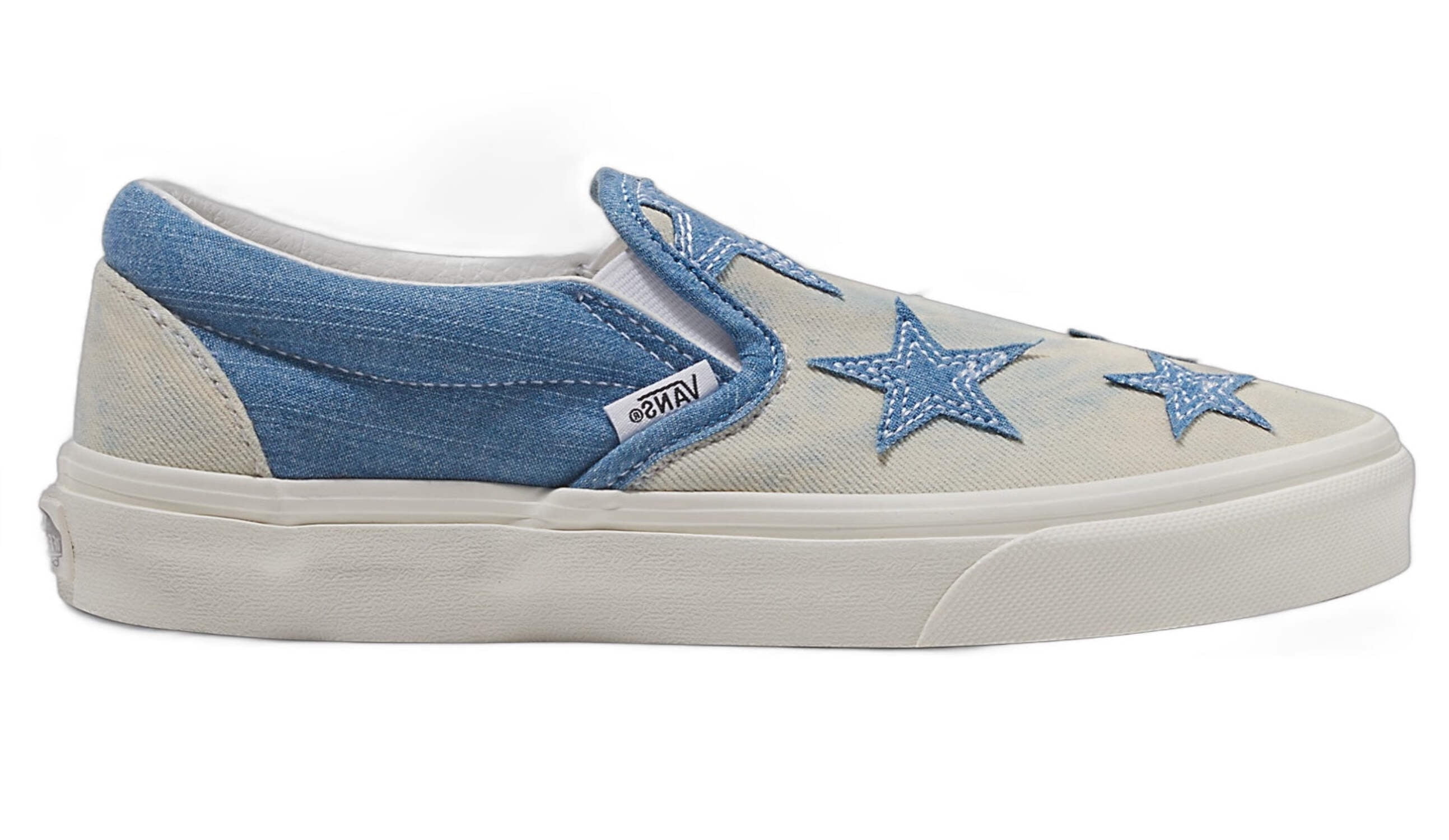 Vans denim slide on sneakers Vans Shoes Classic Slip On - navy blue (denim check navy) main image 4