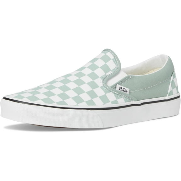 VANS FU CLASSIC SLIP-ON UNISEX SNEAKERS - GREY - Theory Checkerboard Gray Olive / Men 9.5 / Women 11 / Medium