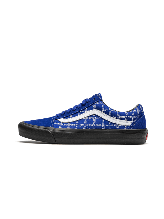 MENS Old Skool Pro "Supreme - Grid Logo - Blue" VN0A45JC2YX from Stadium Goods