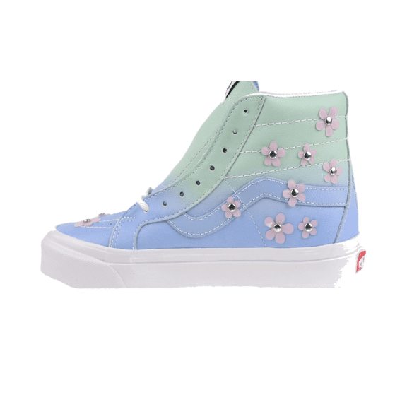 VANS MENS Sk8-Hi 38 Dx Spongebob Sandy Liang "Blue-Green-White" VN0A38GF9ZM VN0A38GF9ZM from Stadium Goods