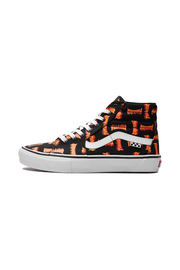 MENS Sk8-Hi "Allover Thrasher Logo" VN0A5FCCBML VN0A5FCCBML from Stadium Goods