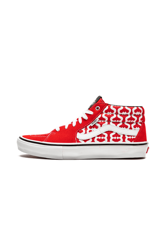 MENS Skate Grosso Mid "Supreme - Monogram S - Red" VN0A5KS15XS from Stadium Goods