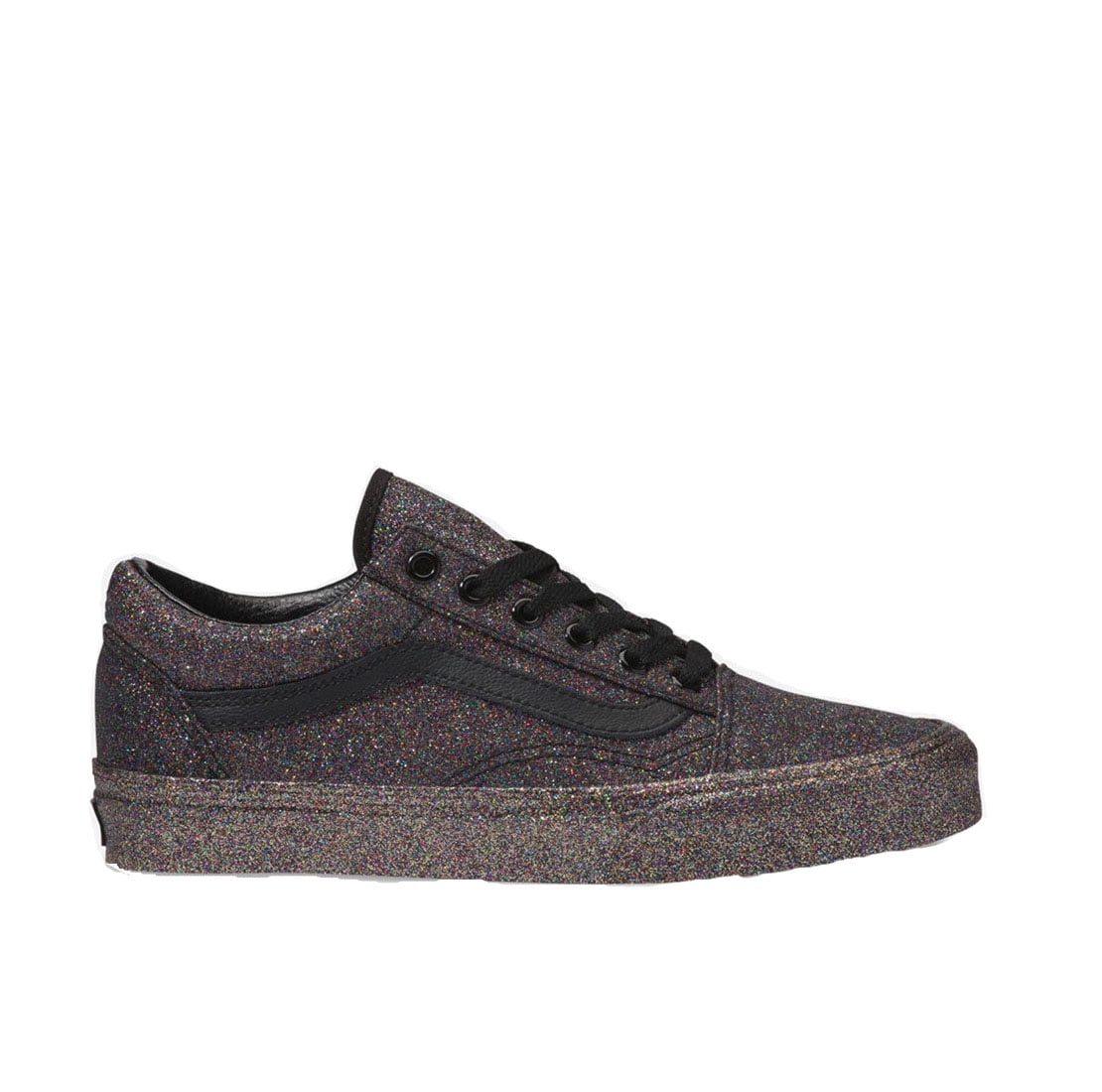 VANS Old Skool Unisex Adult shoe size 4 Men 5.5 Women Athletics VN0A38G1UKN Rainbow Glitter Black Black Walmart