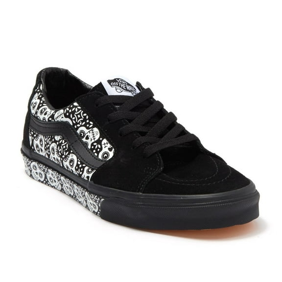 VANS SK8-LOW DIA DE LOS MUERTOS SNEAKER UNISEX SNEAKERS - Black / Print / White / Men 4 / Women 5.5