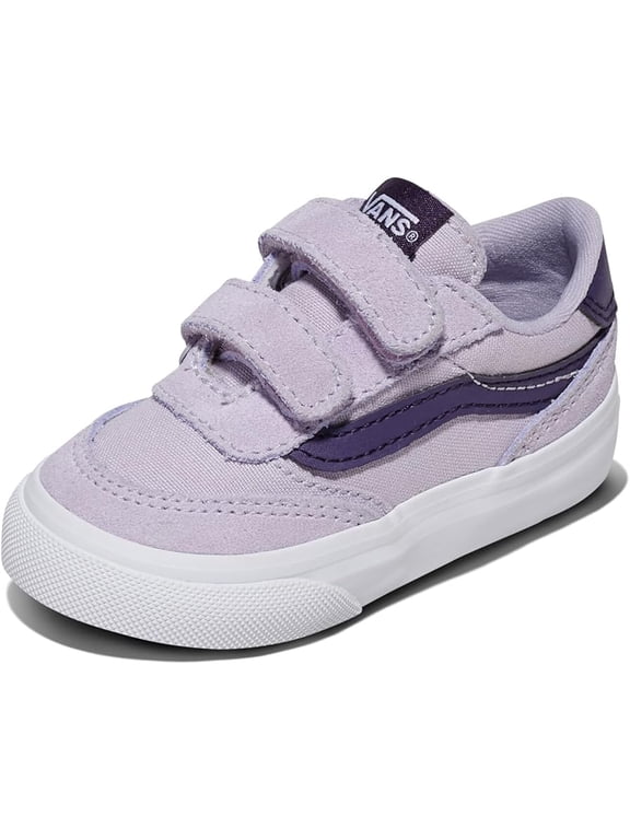 TODDLER BROOKLYN LS V LOW TOP SNEAKER 2 TONE CANVAS/SUEDE LILAC SIZE 6T