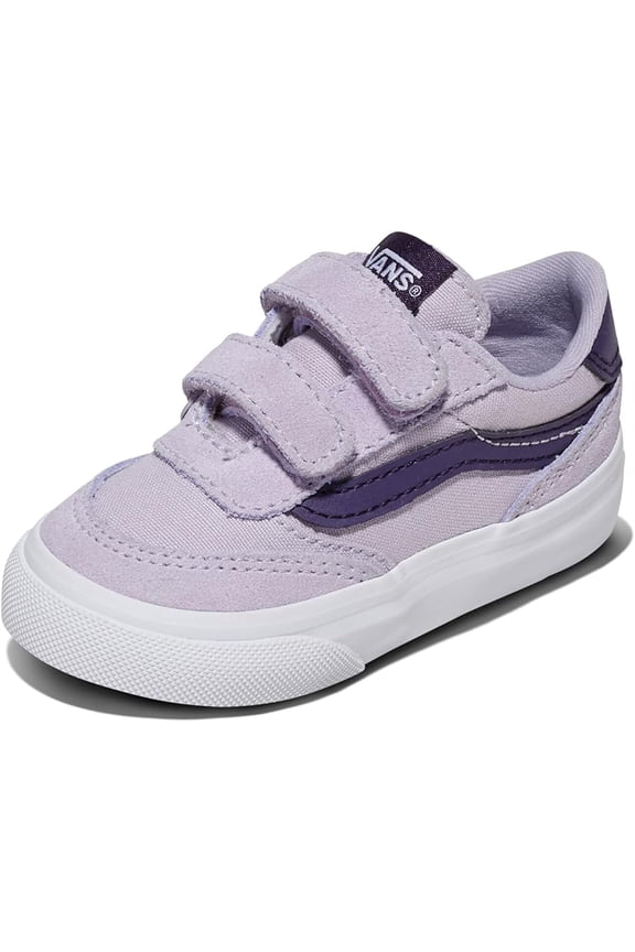 TODDLER BROOKLYN LS V LOW TOP SNEAKER 2 TONE CANVAS/SUEDE LILAC SIZE 6T