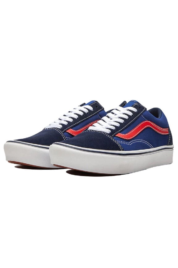 TRITONE COMFYCUSH OLD SKOLL UNISEX SNEAKERS - Dress Blue/Blue/Red / Men 4.5 / Women 6