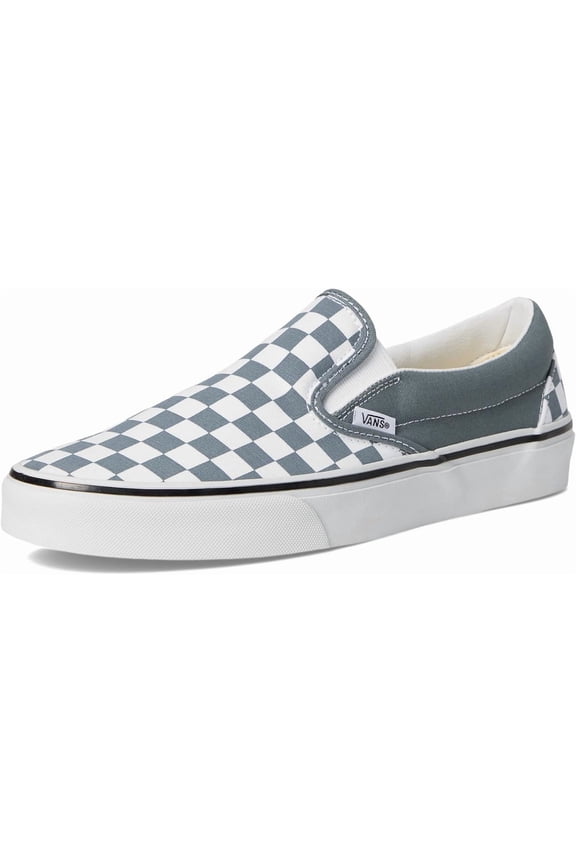 U CLASSIC SLIP-ON UNISEX SNEAKERS - GREY - Theory Checkerboard Stormy Weather / Men 7.5 / Women 9 / Medium