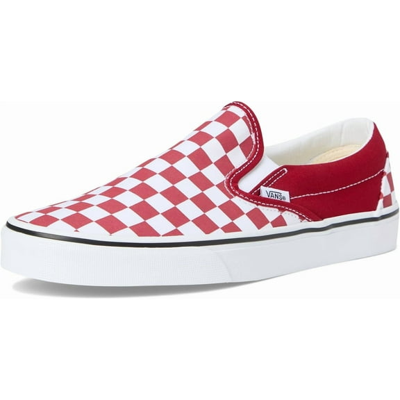 VANS U CLASSIC SLIP-ON UNISEX SNEAKERS - RED - Checkerboard Chili Pepper / Men 8 / Women 9.5 / Medium