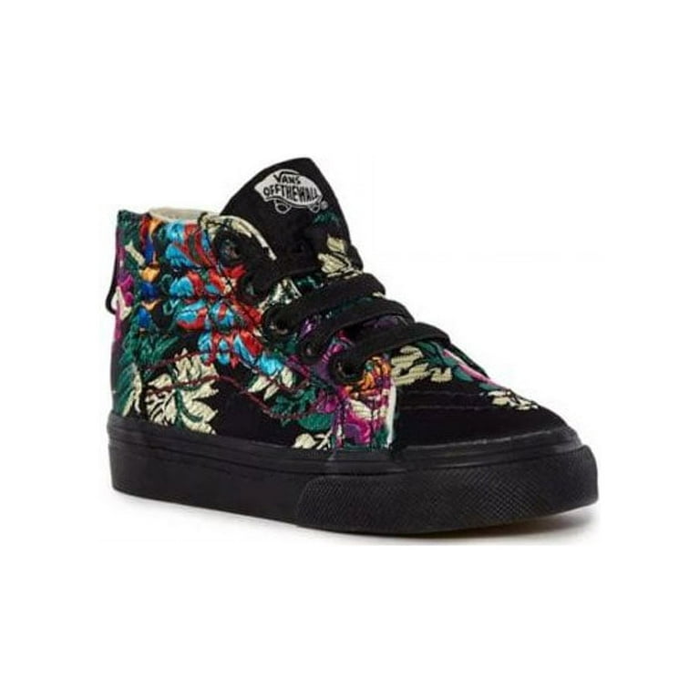 VANS X OPENING CEREMONY Toddler s Sk8 Hi Zip Floral Burgundy 6.5T