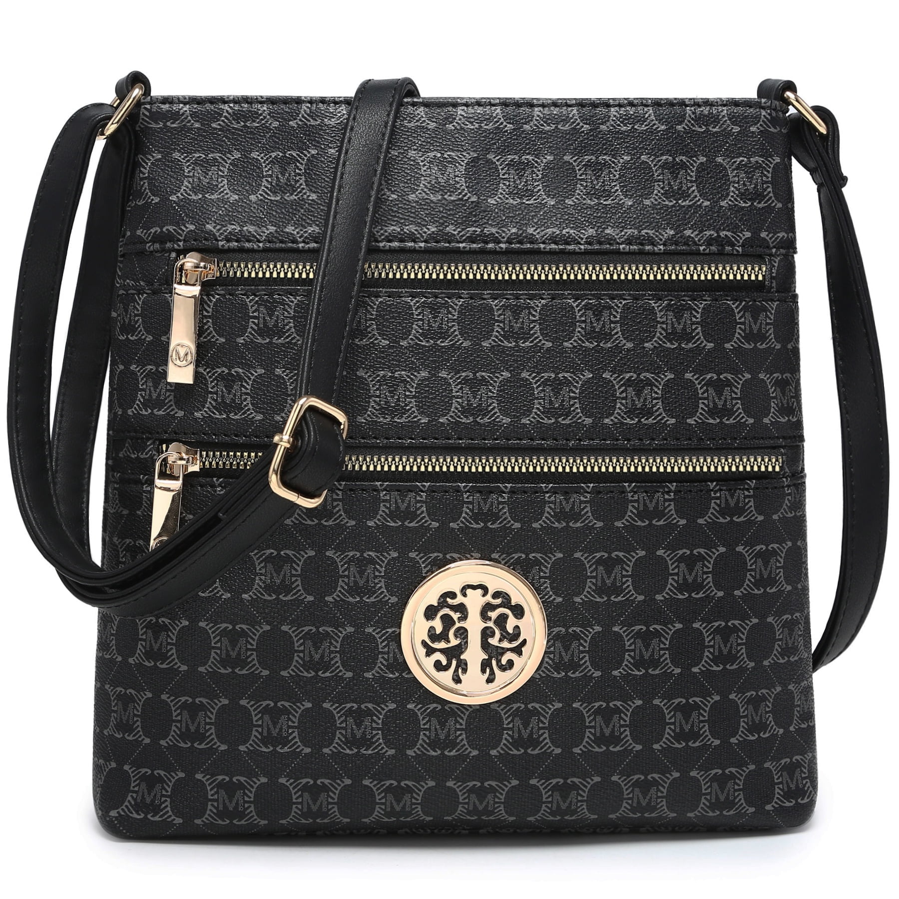 VANSARTO Crossbody Bags for Women Multi Pocket Crossbody Purses Trendy Vegan Leather Shoulder Handbags with Adjustable Strap, Black