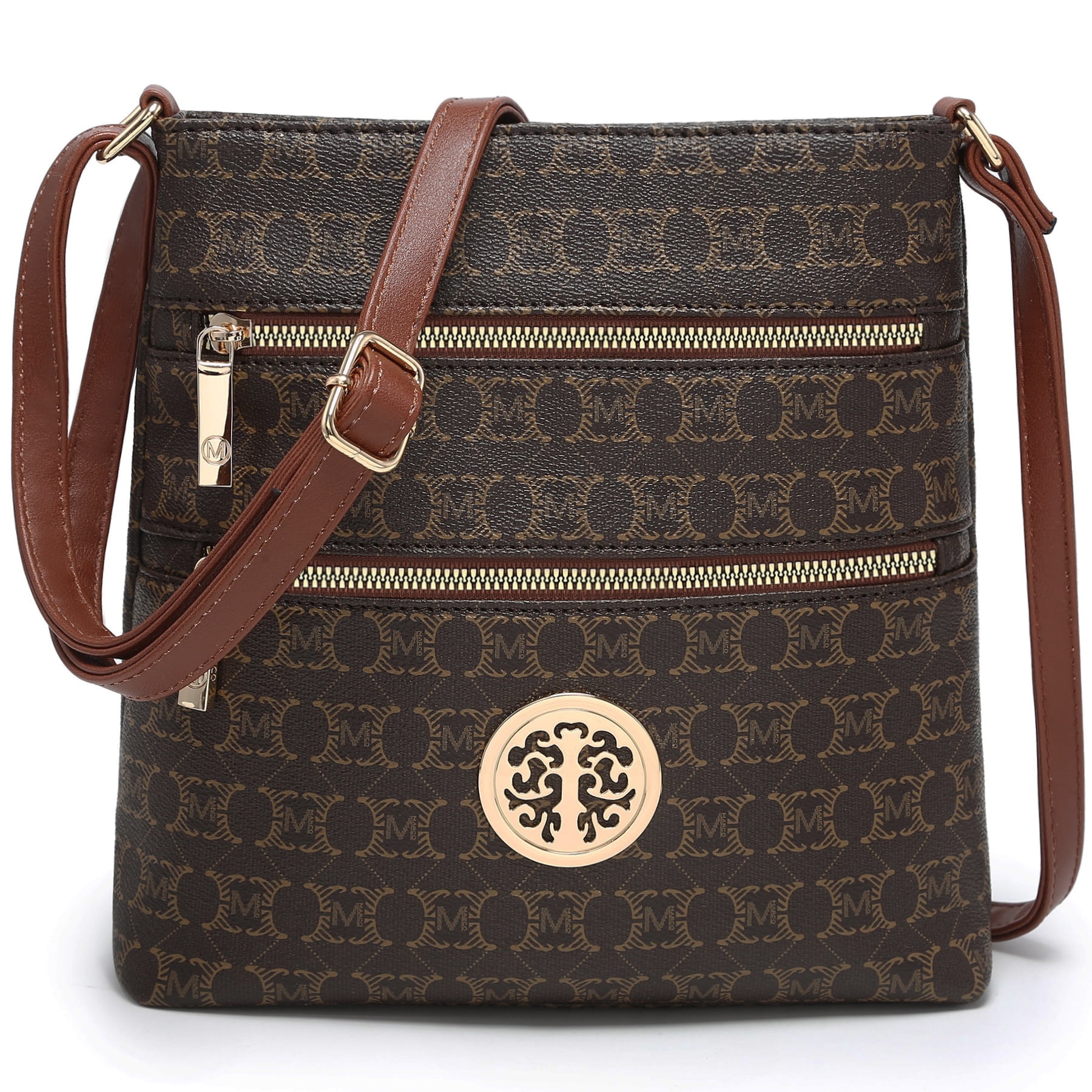 VANSARTO Crossbody Bags for Women Multi Pocket Crossbody Purses Trendy Vegan Leather Shoulder Handbags with Adjustable Strap, Brown
