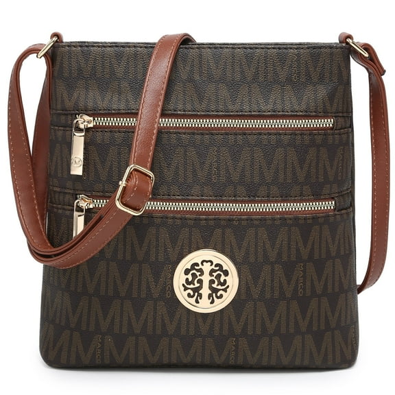 VANSARTO Crossbody Bags for Women Multi Pocket Crossbody Purses Trendy Vegan Leather Shoulder Handbags with Adjustable Strap, Coffee/Brown