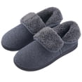 thumbnail image 1 of VANSARTO Mens Knit Bootie Slippers Comfy Casual Memory Foam Boot Slipper Indoor Outdoor House Shoes, Dark Blue, Size 9, 1 of 7