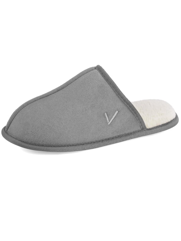 Mens Scuff Slippers Micro Suede Memory Foam Slide Clogs Slip on Indoor Outdoor House Shoes