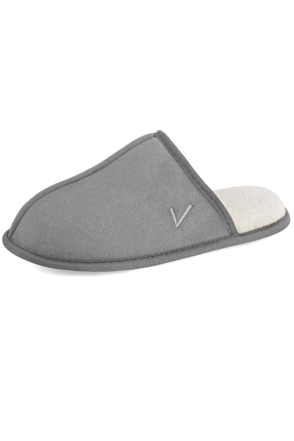 Mens Scuff Slippers Micro Suede Memory Foam Slide Clogs Slip on Indoor Outdoor House Shoes