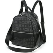 VANSARTO Mini Backpack Purse for Women Multi Pocket Small Backpacks Ladies Convertible Shoulder Handbags Designer Travel Backpack with Wide Strap, Black