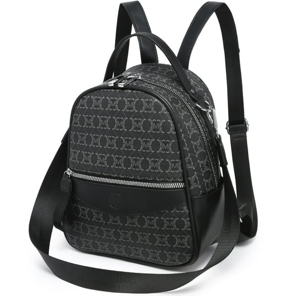 VANSARTO Mini Backpack Purse for Women Multi Pocket Small Backpacks Ladies Convertible Shoulder Handbags Designer Travel Backpack with Wide Strap, Black