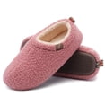 thumbnail image 1 of VANSARTO Women's Fuzzy Memory Foam Slippers with Cozy Curly Fur and Warm Fleece Lining Closed Back Non-Slip House Shoes Lightweight Soft Comfy Indoor Bedroom Slippers, Pink, 1 of 6