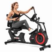 Vanswe Recumbent Elliptical Exercise Bike with Arm Exerciser 450 LBS Capacity for Seniors & Home Cardio Workouts