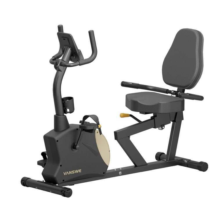 Vanswe Recumbent Exercise Bike 400 lbs. Weight Capacity Magnetic Resistance Recumbent Bike