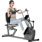 Vanswe Recumbent Elliptical Exercise Bike with Arm Exerciser for Home Training Cardio Workout