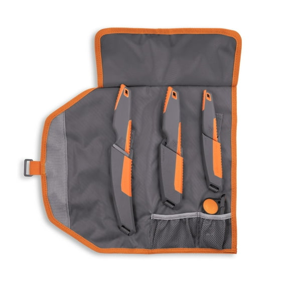 Outdoor Edge Vantex 4-Piece Processing Kit- Includes Drop Point, Caping, Boning Blades, and 2 Stage Sharpener