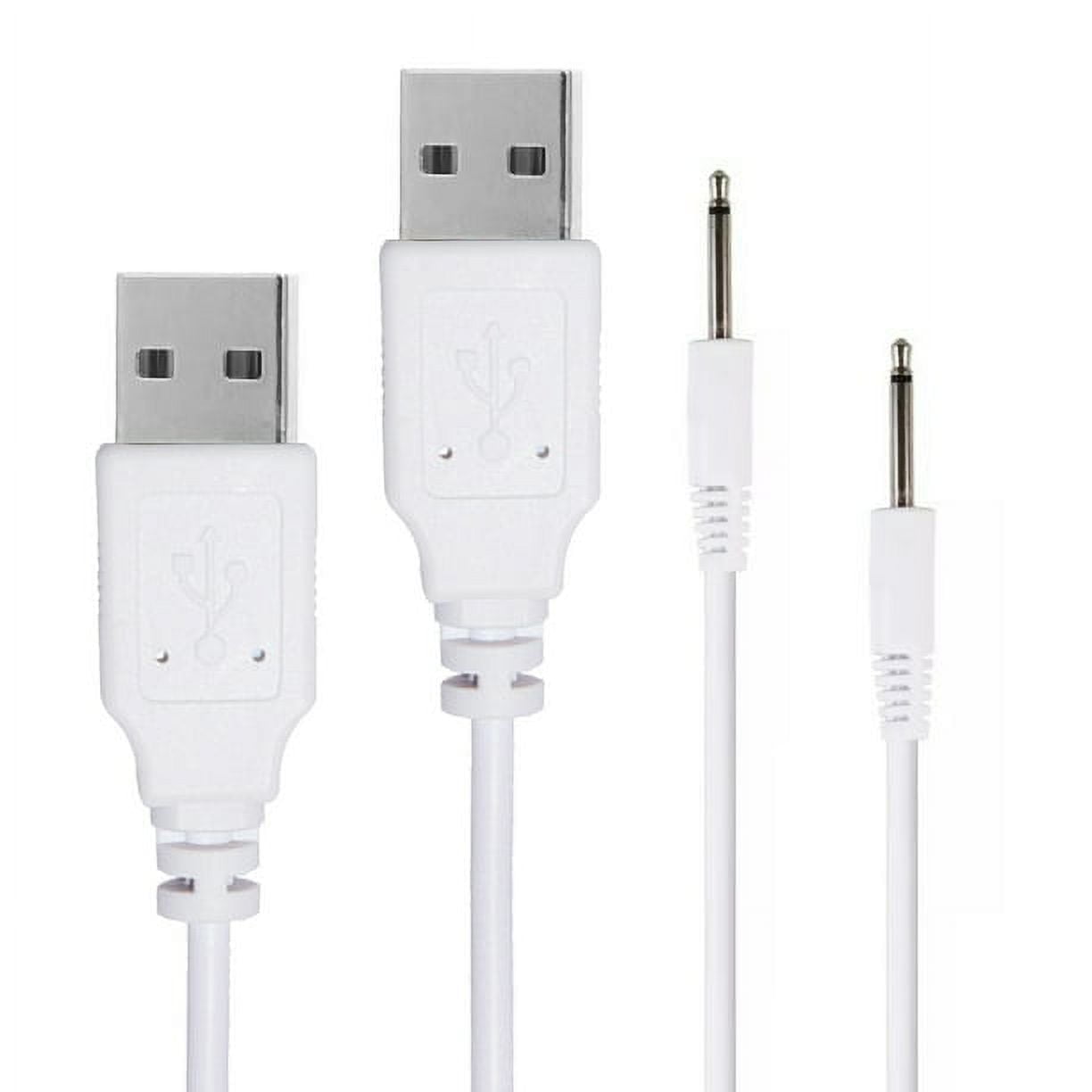 2 Pack Replacement DC Charging Cable（2.7ft） USB to DC 2.5mm Fast Charger Cord,Pin USB Fast DC Charging Cable Compatible for Universal Vibrating Mini Massagers,Wand Massager