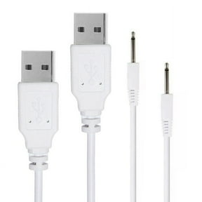 2 Pack Replacement DC Charging Cable2.7ft USB to DC 2.5mm Fast Charger Cord,Pin USB Fast DC Charging Cable Compatible for Universal Vibrating Mini Massagers,Wand Massager