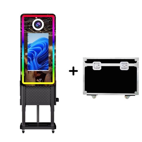VANYA 21.5 inch Touch Screen Magic Mirror Photo Booth Portable Mirror Photo Booth Machine For Wedding Party Activity（Without camera and printer）