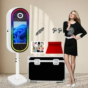 VANYA 40" Mirror 21.5-inch Touch Screen Magic Mirror Photo Booth with Flight Case for partys weddings