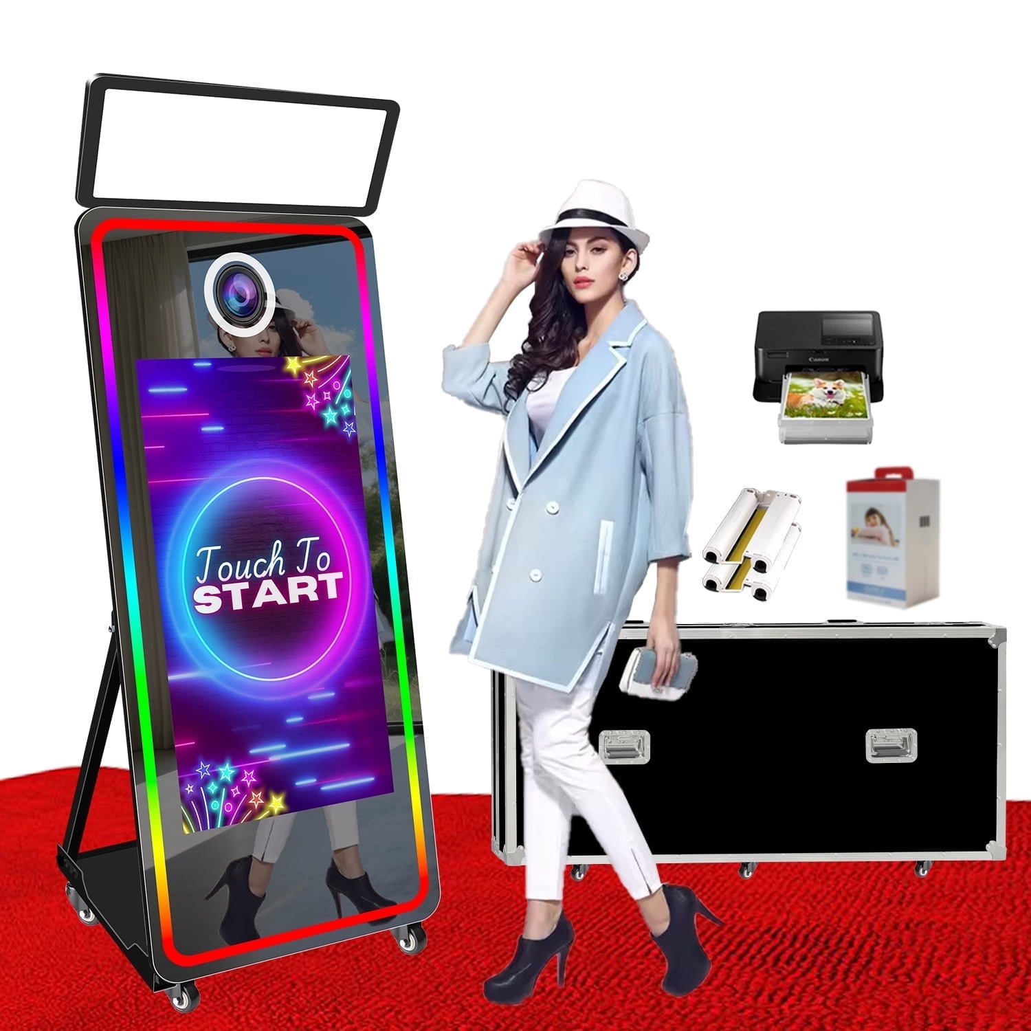 VANYA Magic Mirror Photo Booth 65’’ Mirror Photo Booth 43’’ Interactive ...