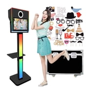 VANYA Photo Booth 15.6 in Touch Screen Portable Selfie Machine DSLR Photo Booth for Birthday Partys Events Weddings15.6 Inch Photo Booth Machine, Black Machine