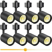 VANoopee 10W Dimmable LED Track Lighting Heads H Type Track Light Replacement Fixtures Bright 3000K Warm White Ceiling Spotlight for Accent Task Art, Flicker Free CRI90  24° 800lm Black, Pack of 8