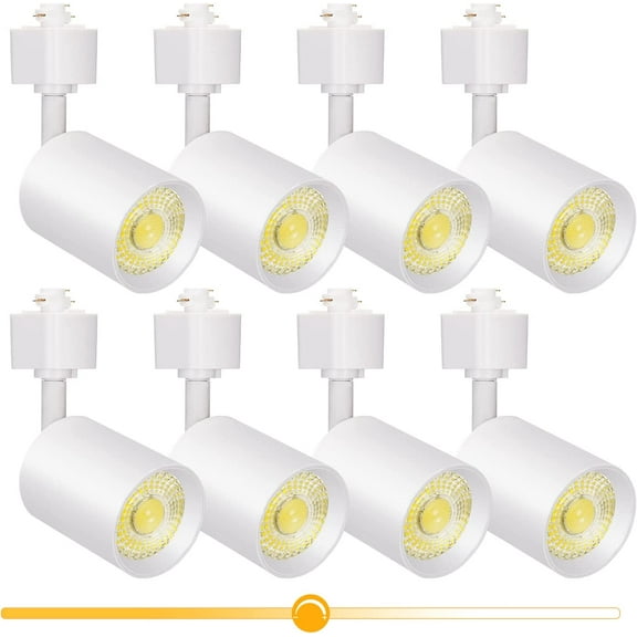 VANoopee 10W Dimmable LED Track Lighting Heads H Type Track Light Replacement Fixtures Bright 3000K Warm White Ceiling Spotlight for Accent Task Art, Flicker Free CRI90+ 24° 800lm White, Pack of 8