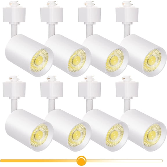 VANoopee 10W Dimmable LED Track Lighting Heads H Type Track Light Replacement Fixtures Bright 3000K Warm White Ceiling Spotlight for Accent Task Art, Flicker Free CRI90+ 24° 800lm White, Pack of 8