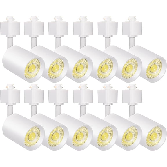 VANoopee 12-Pack 10W Dimmable LED Track Lighting Heads H Type Track Light Replacement Fixtures Bright 4000K Neutral White Ceiling Spotlight for Accent Task Art, Flicker Free CRI90+ 24 800lm White