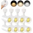 thumbnail image 1 of VANoopee 3-Color 10W H Track Lighting Heads Dimmable LED Track Light Heads Bright Rail Ceiling Spotlight Fixtures Accent Task, 3000K 4000K 5000K, Flicker Free CRI90+ 36° 1000lm, Matte White, Pack of 8, 1 of 5
