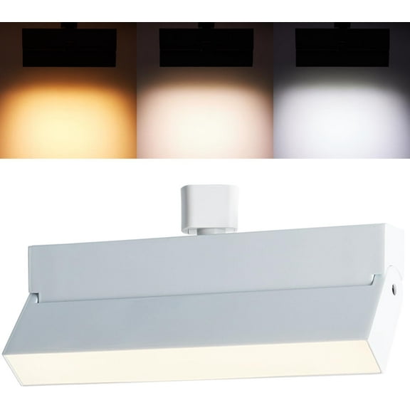 VANoopee 3-Color Dimmable LED Track Lighting Heads H Type Bright Track Light Heads Ceiling Spotlight Fixtures for Kitchen Art, 3000K 4000K 5000K, Flood Wide Beam 100, Flicker Free CRI90+ White 24W