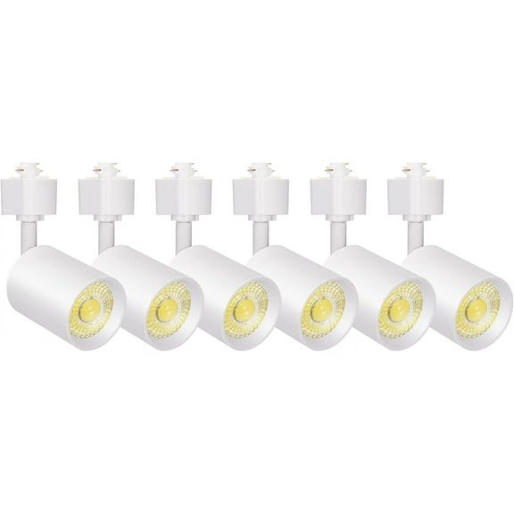 VANoopee 6 Pack 10W Dimmable LED Track Lighting Heads H Type Track Light Replacement Fixtures Bright 3000K Warm White Ceiling Spotlight for Accent Task Art, Flicker Free CRI90+ 24° 800lm White