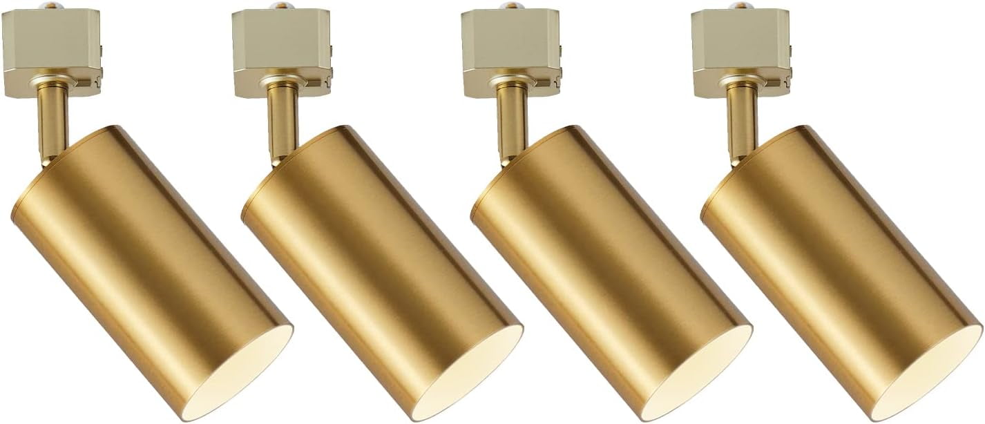 VANoopee GU10 Track Lighting Heads H Type Gold LED Track Light Heads