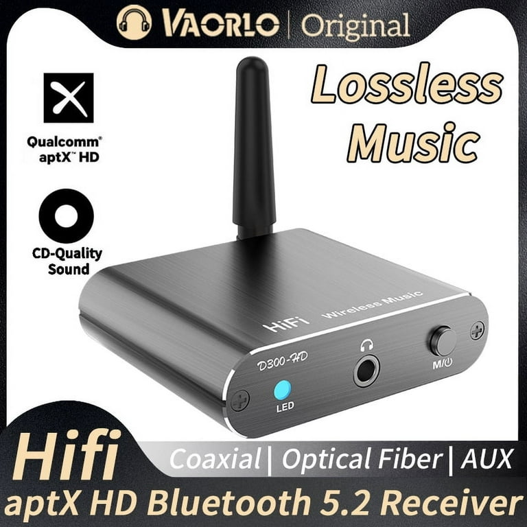 Bluetooth 5.0 Transmitter Receiver, 2 In 1 Wireless Aptx Hd Audio