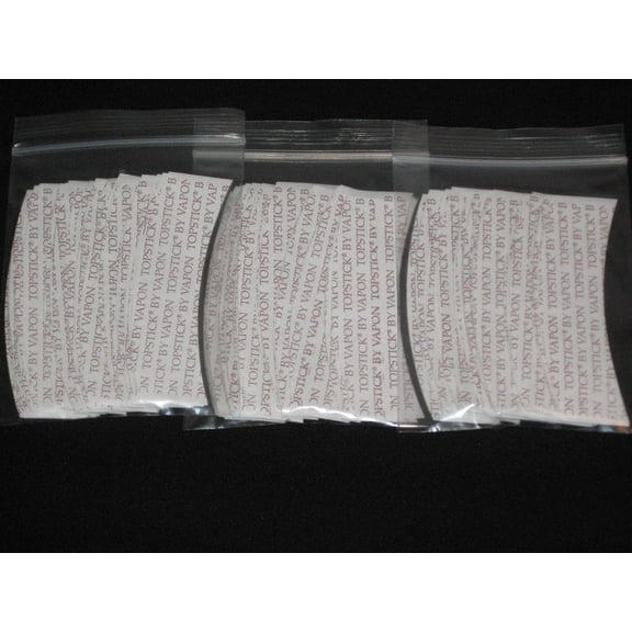 VAPON TOPSTICK Plus Custom Cut Front" A Curve" Tape ,Clear, Double-Sided 75 Strips.