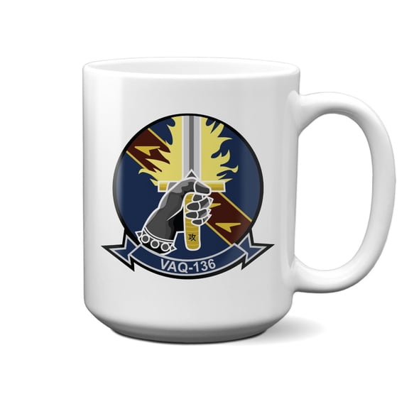 VAQ-136 Gauntlets Squadron Logo 15 oz Mug