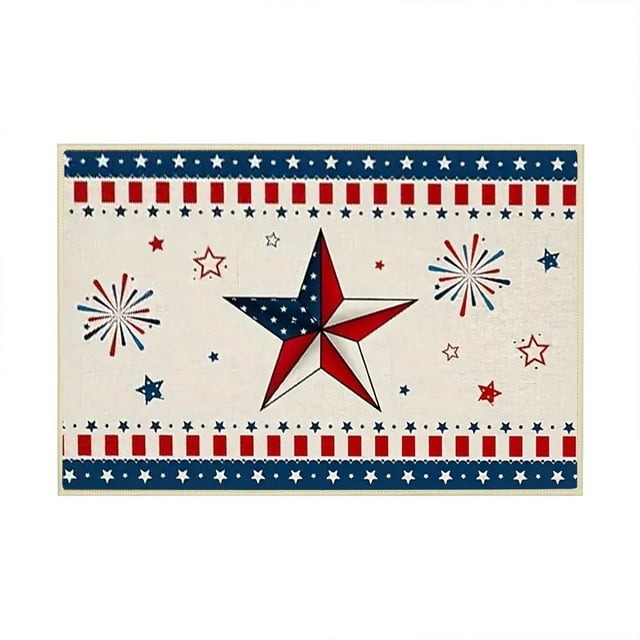 VARDIENK Deals Of The Day Clearance Independence Day Plush Floor Mat